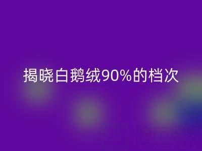 揭秘白鹅绒90%的档次与价值，探寻杭州羽绒华体会体育网页版奥秘